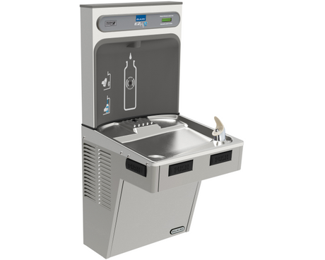 Elkay EMABF8WSLK | Wall-mount Bottle Filling Station | Filterless, Refrigerated, EMAB-style fountain, Granite Gray - BottleFillingStations.com