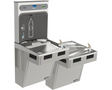 Elkay EMABFTL8WSLK | Wall-mount Bi-level Bottle Filling Station | Filterless, Refrigerated, EMAB-style fountain, Granite Gray - BottleFillingStations.com