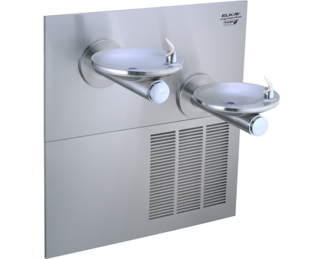 Elkay ERPBGRNM28K | In-wall Bi-Level SwirlFlo Drinking Fountain | Filterless, High-efficiency chiller, Stainless Steel - BottleFillingStations.com