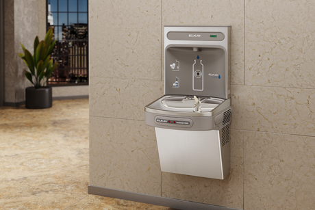 Elkay EZO8WSSK | Wall-mount Bottle Filling Station | Filterless, Refrigerated, EZ-style fountain, Hands-free, Stainless Steel