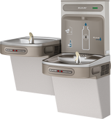 Elkay EZOOTL8WSLK | Wall-mount Bi-level Bottle Filling Station | Filterless, Refrigerated, EZ-style fountain, Hands-free (dual), Granite Gray