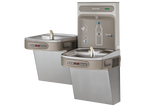 Elkay EZOOTL8WSSK | Wall-mount Bi-level Bottle Filling Station | Filterless, Refrigerated, EZ-style fountain, Hands-free (dual), Stainless Steel