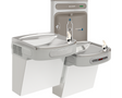 Elkay EZOTL8WSLK | Wall-mount Bi-level Bottle Filling Station | Filterless, Refrigerated, EZ-style fountain, Hands-free, Granite Gray - BottleFillingStations.com