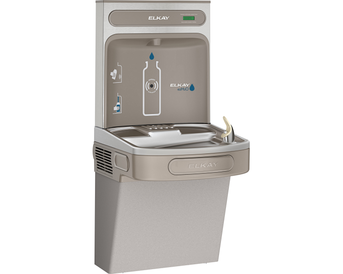 Elkay EZS8WSLK | Wall-mount Bottle Filling Station | Filterless, Refrigerated, EZ-style fountain, Granite Gray - BottleFillingStations.com