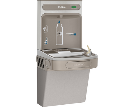 Elkay EZS8WSLK | Wall-mount Bottle Filling Station | Filterless, Refrigerated, EZ-style fountain, Granite Gray - BottleFillingStations.com