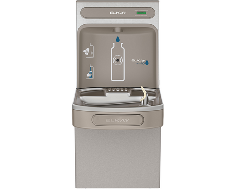 Elkay EZS8WSLK | Wall-mount Bottle Filling Station | Filterless, Refrigerated, EZ-style fountain, Granite Gray - BottleFillingStations.com