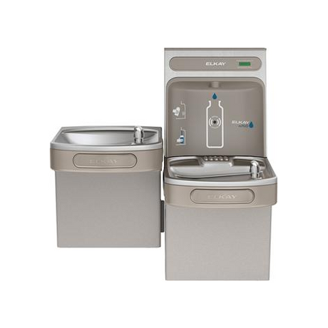 Elkay EZSTL8WSVRLK | Bi-Level Versatile Wall-mounted Bottle Filling Station | Filterless, Refrigerated, Granite Gray - BottleFillingStations.com