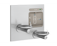 Elkay EZWS-EDFPBM117K | In-wall Bi-Level Bottle Filling Station | Filterless, Non-refrigerated, SwirlFlo fountains, Stainless Steel (Comes with Mounting frame) - BottleFillingStations.com