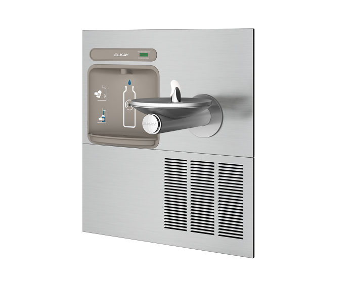 Elkay EZWS-ERPB8-RF  | In-wall Retrofit Bottle Filling Station | Filterless, Refrigerated, For use with SwirlFlo fountains, Stainless Steel - BottleFillingStations.com