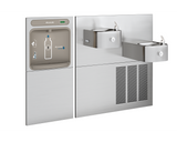 Elkay EZWS-SS28K | In-wall Bi-level Bottle Filling Station | Filterless, Refrigerated, Soft-sides drinking fountains, Stainless Steel color finish - BottleFillingStations.com