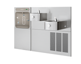 Elkay EZWS-SS28K | In-wall Bi-level Bottle Filling Station | Filterless, Refrigerated, Soft-sides drinking fountains, Stainless Steel color finish - BottleFillingStations.com