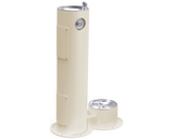 Elkay LK4400DB | Freestanding Drinking Fountain | Filterless, Non-refrigerated, Includes a Dog-bowl / Pet fountain - BottleFillingStations.com