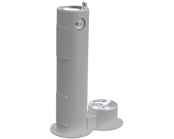 Elkay LK4400DBFRK | Freestanding Drinking Fountain | Filterless, Non-refrigerated, Freeze-resistant, Includes a Dog-bowl / Pet fountain