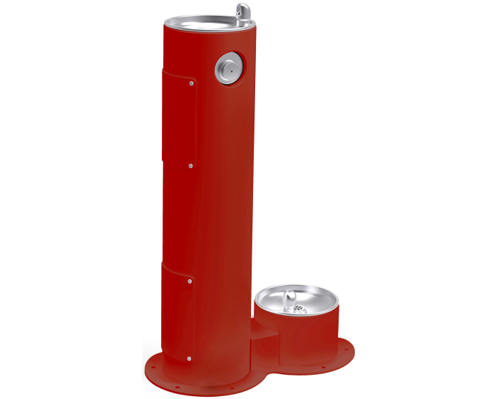 Elkay LK4400DBFRK | Freestanding Drinking Fountain | Filterless, Non-refrigerated, Freeze-resistant, Includes a Dog-bowl / Pet fountain