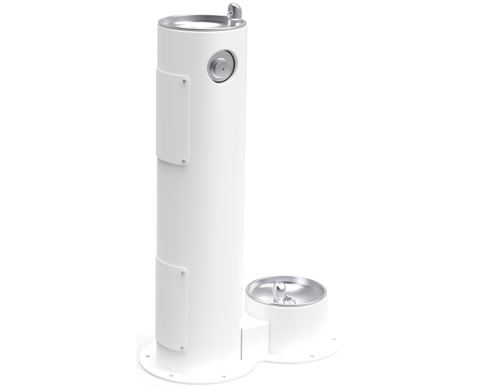 Elkay LK4400DBFRK | Freestanding Drinking Fountain | Filterless, Non-refrigerated, Freeze-resistant, Includes a Dog-bowl / Pet fountain