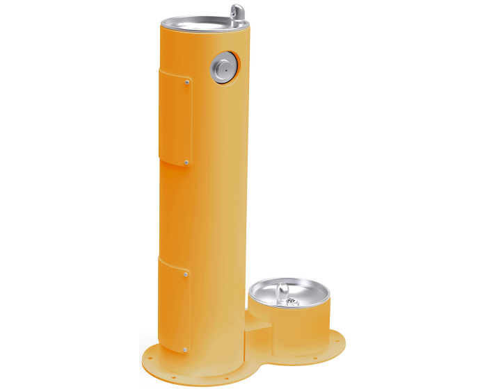 Elkay LK4400DBFRK | Freestanding Drinking Fountain | Filterless, Non-refrigerated, Freeze-resistant, Includes a Dog-bowl / Pet fountain