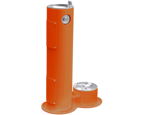 Elkay LK4400DB | Freestanding Drinking Fountain | Filterless, Non-refrigerated, Includes a Dog-bowl / Pet fountain - BottleFillingStations.com