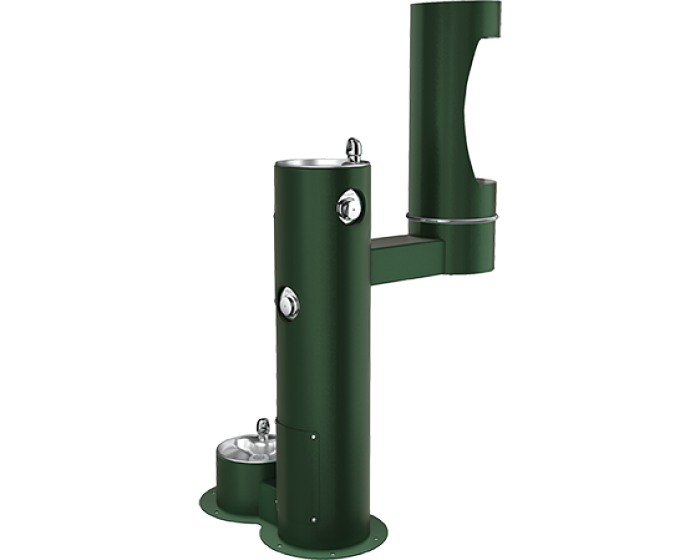 Elkay LK4420BF1LDBFRK | Freestanding Bottle Filling Station | Filterless, Non-refrigerated, Freeze-resistant, Includes a Dog-bowl / Pet fountain - BottleFillingStations.com