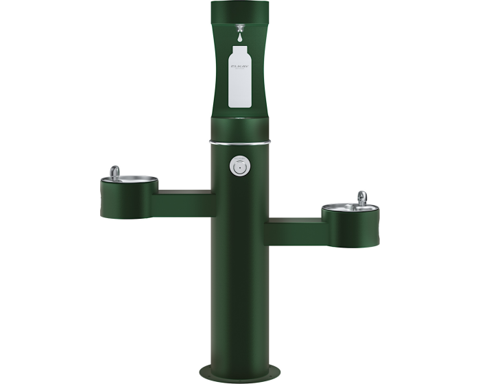 Elkay LK4430BF1UFRK | Freestanding Tri-Level Outdoor Bottle Filling Station | Freeze-resistant