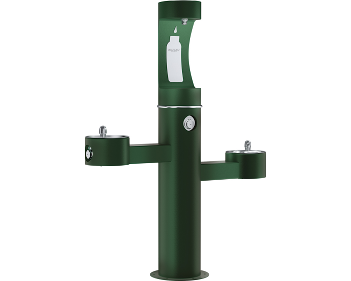 Elkay LK4430BF1UFRK | Freestanding Tri-Level Outdoor Bottle Filling Station | Freeze-resistant