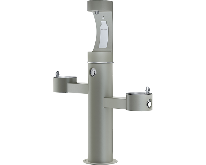 Elkay LK4430BF1UFRK | Freestanding Tri-Level Outdoor Bottle Filling Station | Freeze-resistant