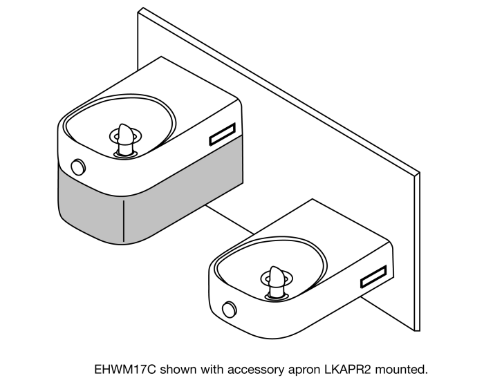 Elkay LKAPR2 | Cane Apron | For use with EHW units, Stainless Steel - BottleFillingStations.com