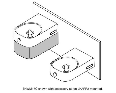 Elkay LKAPR2 | Cane Apron | For use with EHW units, Stainless Steel - BottleFillingStations.com