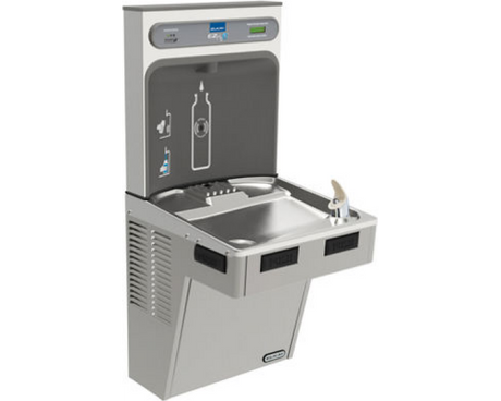 Elkay LMABF8WSLK | Wall-mount Bottle Filling Station | Filtered, Refrigerated, EMAB-style fountain, Granite Gray - BottleFillingStations.com