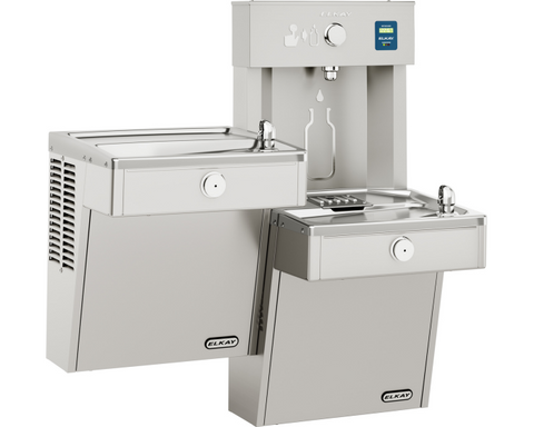 Elkay LVRCTL8WSK Vandal-Resistant Bi-Level Bottle Filler, Filtered