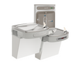 Elkay LZOTL8WSLK | Wall-mount Bi-level Bottle Filling Station | Filtered, Refrigerated, EZ-style fountain, Hands-free, Granite Gray - BottleFillingStations.com