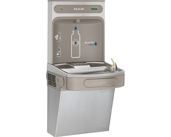 Elkay LZS8WSSK | Wall-mount Bottle Filling Station | Filtered, Refrigerated, EZ-style fountain, Stainless Steel - BottleFillingStations.com