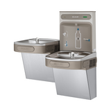 Elkay LZSTLDDWSVRSK | Wall-mount Versatile Bi-Level Bottle Filling Station | Filtered, Non-refrigerated, EZ-style fountain, Vandal-resistant bubbler, Stainless Steel - BottleFillingStations.com