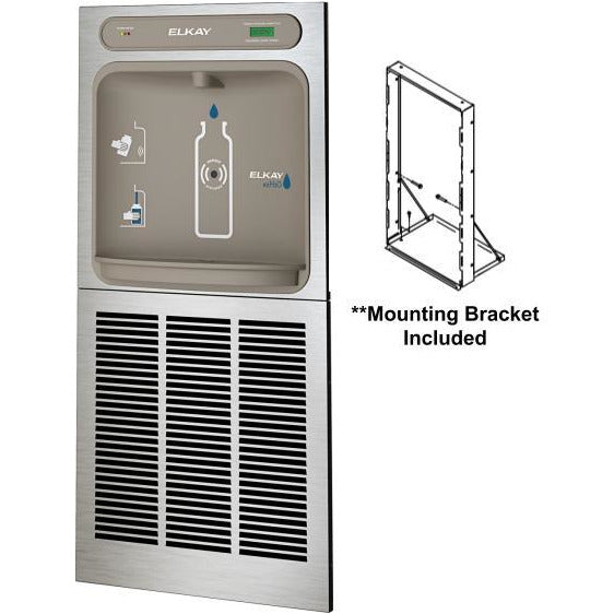 Elkay LZWSM8K | In-wall Bottle Filler | Filtered, Refrigerated, Hands-free (comes with Mounting Frame) - BottleFillingStations.com