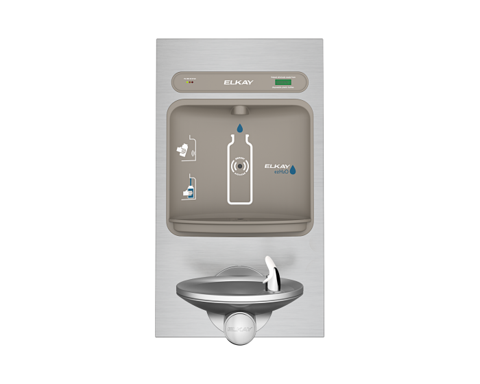 Elkay LZWS-EDFPBM114K | In-wall Bottle Filling Station | Filtered, Non-Refrigerated, SwirlFlo fountain (comes with Mounting Frame) - BottleFillingStations.com