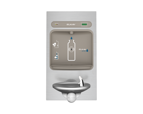 Elkay LZWS-EDFPBM114K | In-wall Bottle Filling Station | Filtered, Non-Refrigerated, SwirlFlo fountain (comes with Mounting Frame) - BottleFillingStations.com