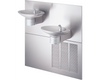 Halsey Taylor OVL-II-SER | Wall-mounted Bi-level OVL-style Drinking Fountain | Filterless, Refrigerated, Stainless Steel color finish - BottleFillingStations.com