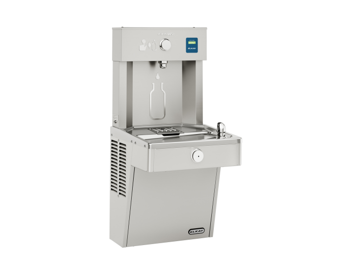 Elkay VRC8WSK | Wall-mount Bottle Filling Station | Filterless, Refrigerated, VRC-style fountain, Fully Vandal-resistant - BottleFillingStations.com