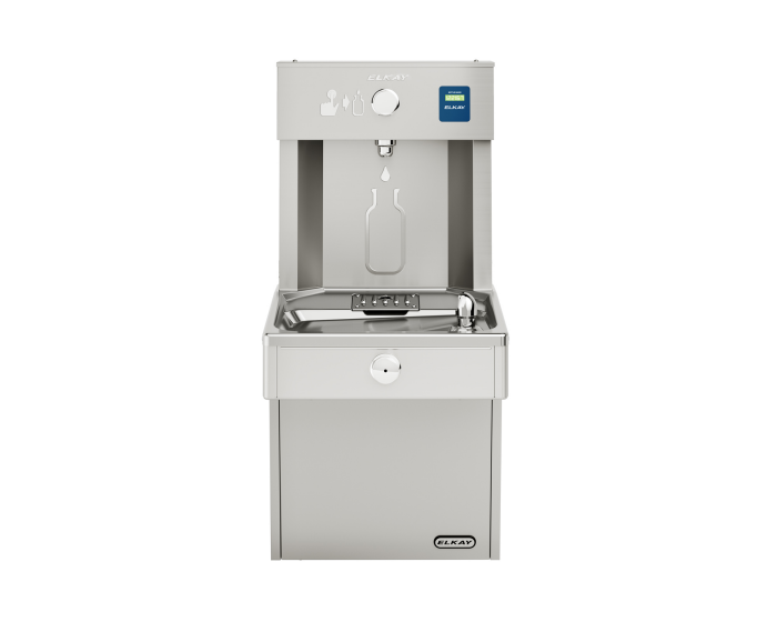 Elkay VRC8WSK | Wall-mount Bottle Filling Station | Filterless, Refrigerated, VRC-style fountain, Fully Vandal-resistant - BottleFillingStations.com