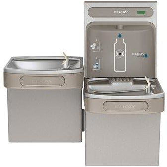 Elkay EZSTLDDWSLK | Bi-Level Wall-mounted Bottle Filling Station  | Filterless, Non-refrigerated, Granite Gray - BottleFillingStations.com