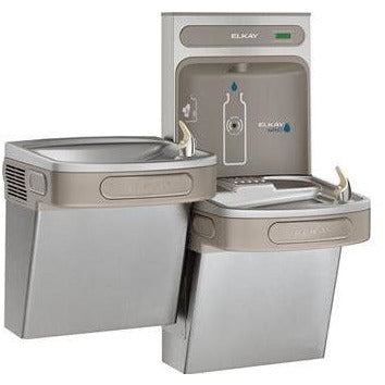 Elkay EZSTLDDWSSK | Wall-mount Versatile Bi-Level Bottle Filling Station | Filterless, Non-refrigerated, Stainless Steel - BottleFillingStations.com