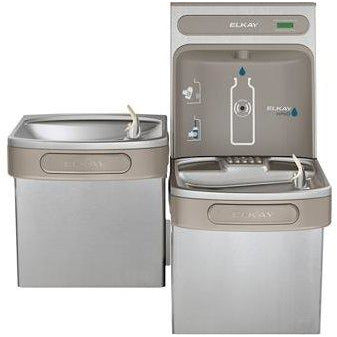 Elkay EZSTLDDWSSK | Wall-mount Versatile Bi-Level Bottle Filling Station | Filterless, Non-refrigerated, Stainless Steel - BottleFillingStations.com