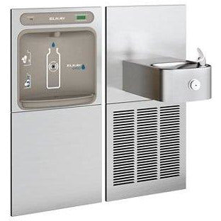 Elkay LZWS-SS8K | In-wall Bottle Filling Station | Filtered, Refrigerated, Soft-sides fountain, Stainless Steel (comes with Mounting Frames) - BottleFillingStations.com