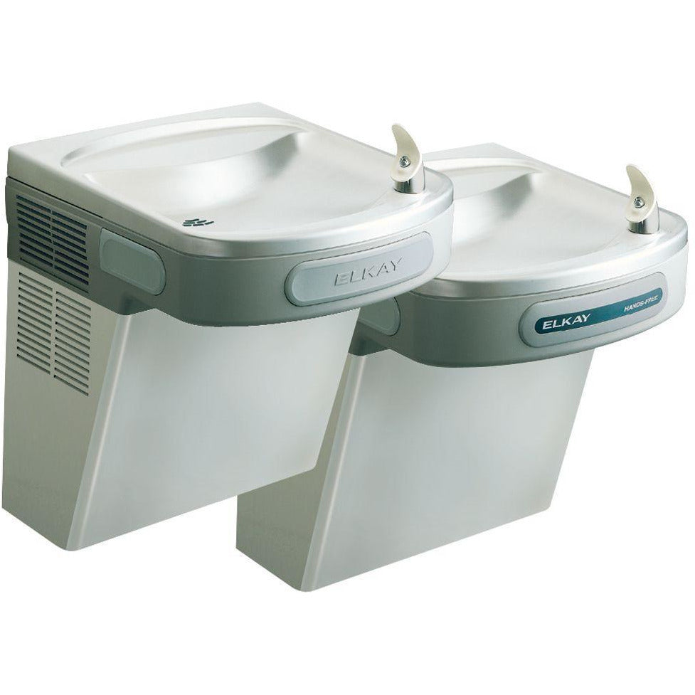 Elkay LZOSTL8SC | Wall-mount Versatile Bi-Level EZ-style Drinking Fountain | Filtered, Refrigerated, Hands-free activation - BottleFillingStations.com