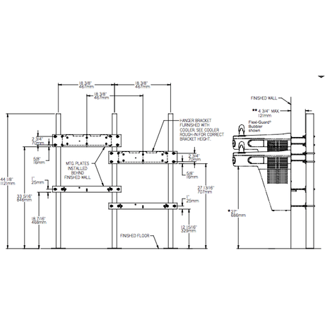 Elkay MLP200 | Bi-Level In-Wall Carrier | For Elkay EZ, LZ, EMABF, LMABF, VRC, LVRC series - BottleFillingStations.com