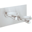 Elkay EDFPB117C | Bi-Level In-Wall SwirlFlo Drinking Fountain | Filterless, Non-refrigerated, Stainless Steel - BottleFillingStations.com