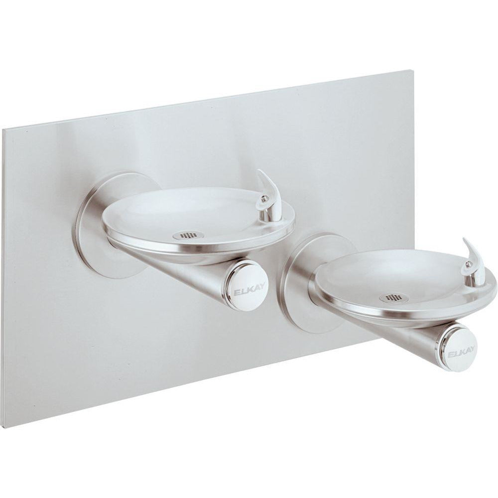 Elkay EDFPB117C | Bi-Level In-Wall SwirlFlo Drinking Fountain | Filterless, Non-refrigerated, Stainless Steel - BottleFillingStations.com