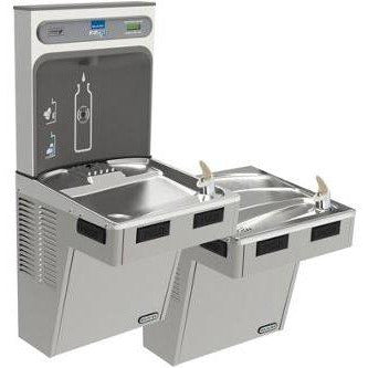 Elkay EMABFTLDDWSLK | Wall-mount Bi-Level Bottle Filling Station | Filterless, Non-refrigerated, EMAB-style Fountains, Granite Gray - BottleFillingStations.com