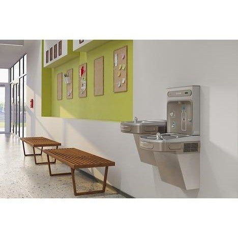 Elkay LZSTL8WSVRSK | Wall-mount Bi-Level Versatile Bottle Filling Station | Filtered, Refrigerated, EZ-style Fountains, Vandal-resistant bubblers, Stainless Steel - BottleFillingStations.com