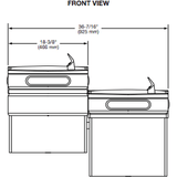 Elkay LKAPREZL | Cane Apron for EZ units, Granite Gray - BottleFillingStations.com