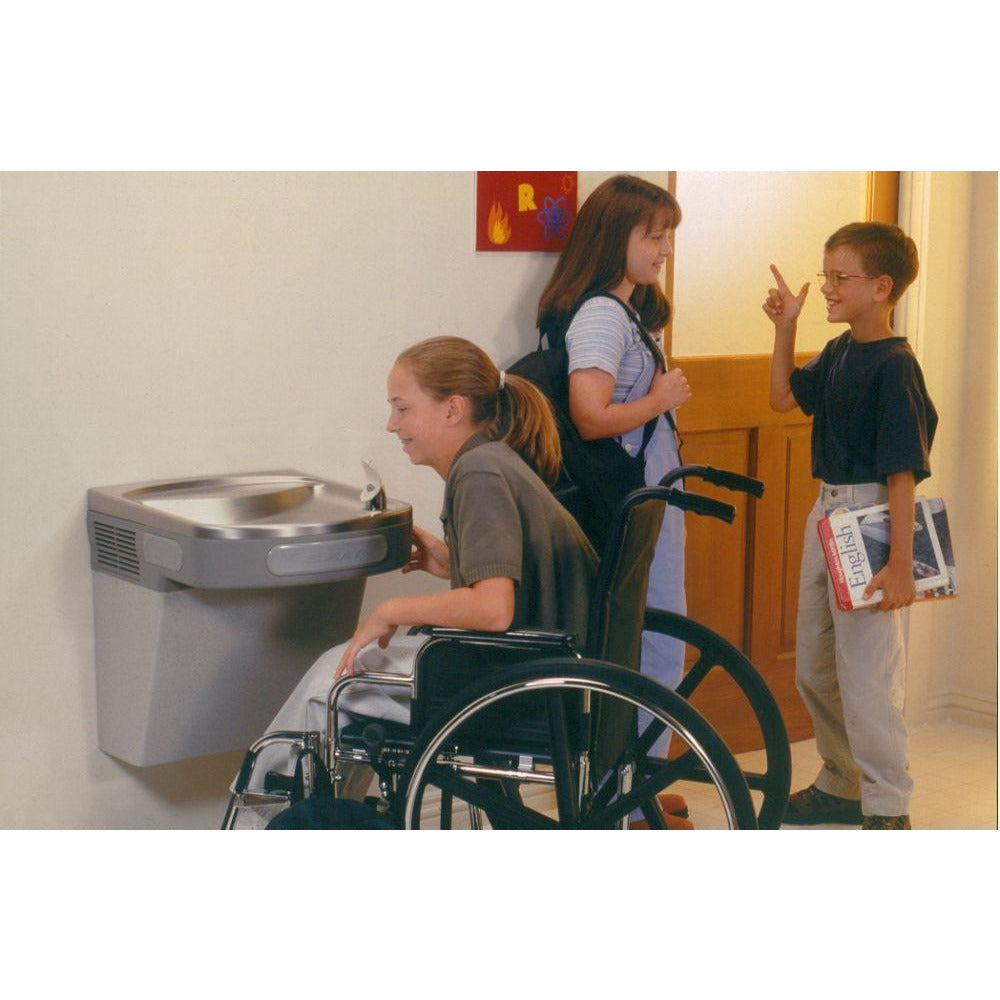 Elkay EZS8L | Wall-mounted Drinking Fountain | Filterless, Refrigerated, Granite Gray - BottleFillingStations.com